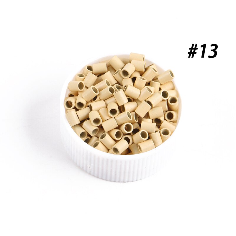 500 styk 3024 x 4mm medium blonde mini kobber mikroperleringe uden udstrakt ende til fortippede hårextensions