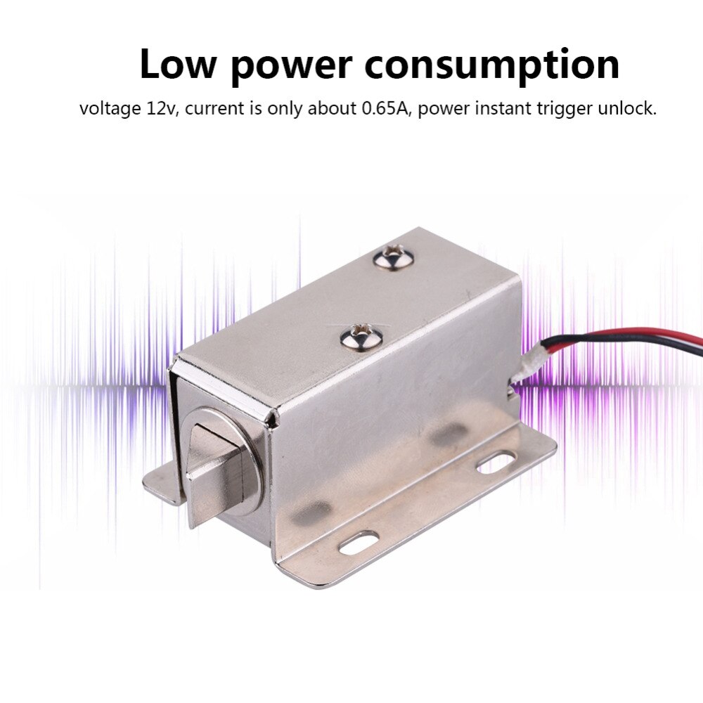 Solenoid Valve Electric Lock Electromagnetic Access Control for Door Cabinet Drawer Ultra-thin Electronic Door Lock