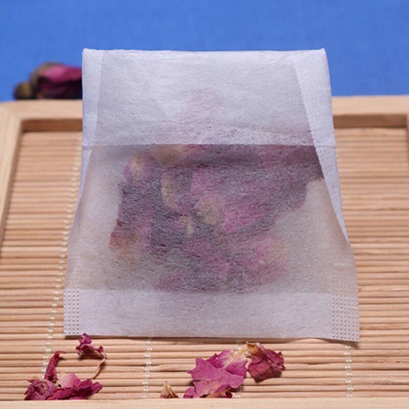 500 stuks / natuurlijke maïsvezels opvouwbare theezakjes biologisch afbreekbaar theefilter kruidentheefilterzakje 7 x 10cm