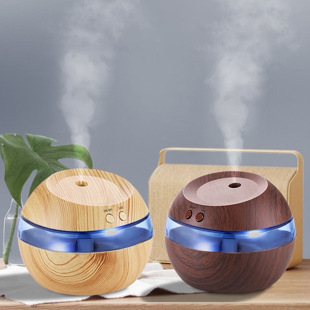 Mini Portable Wood Grain Air Humidifier USB Desktop Home Bedroom Supersonic Aroma Diffuser Air Purifier