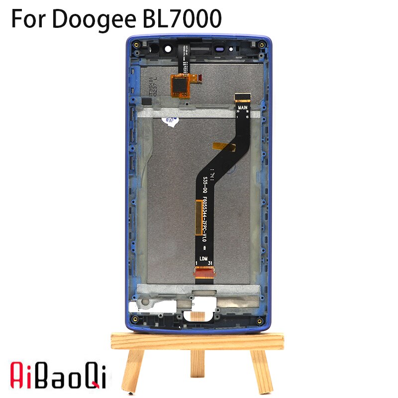 Originele 5.5 Inch Touch Screen + 1920X1080 Lcd-scherm + Frame Assembly Vervanging Voor Doogee BL7000 Android 7.0: Blue with Frame