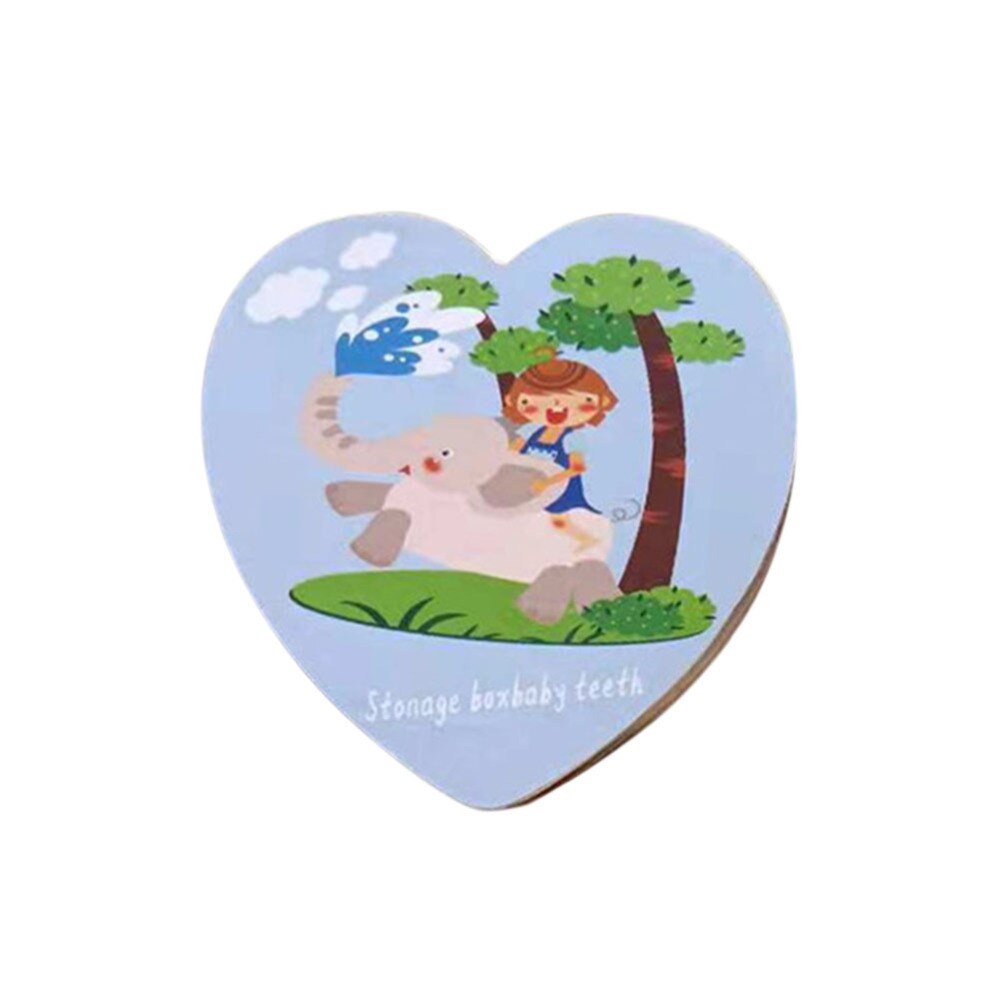 Fallen Tooth Box Storage English Spanish Text Baby Boy Girl Wood Case Save Milk Teeth Collection Organizer Holder