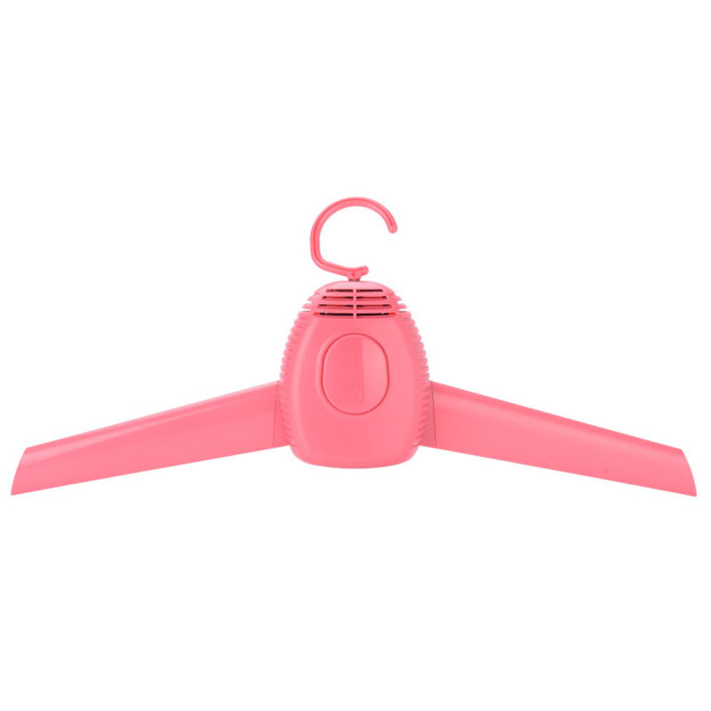 Portable Foldable Clothes Dryer Drying Rack Hanger Garment Coat Shoes Dryer Quick Drying Machine For Travel Outdoor With EU Plug: pink
