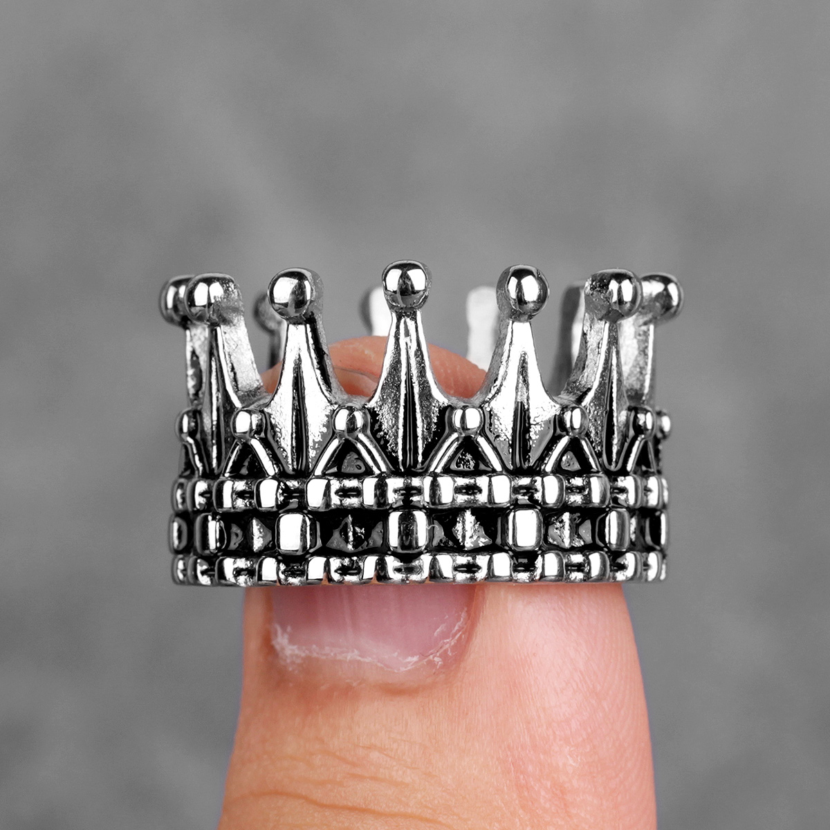 Roestvrij Staal Mannen Ringen Crown King Queen Punk Rock Hip Hop Vintage Voor Biker Mannelijke Vriendje Sieraden Creativiteit