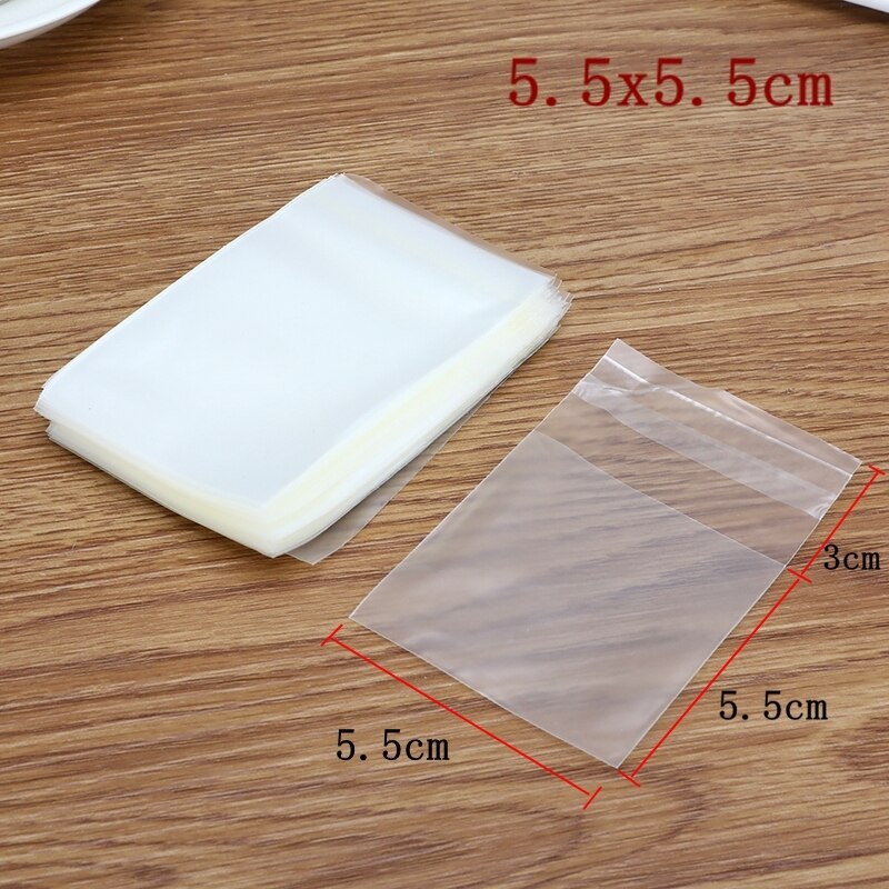 100PCS/Lot Frosted Transparent Plastic Envelopes Multi-size Cookie Dessert Bags Self-adhesive Envelope Bag Office School Supply