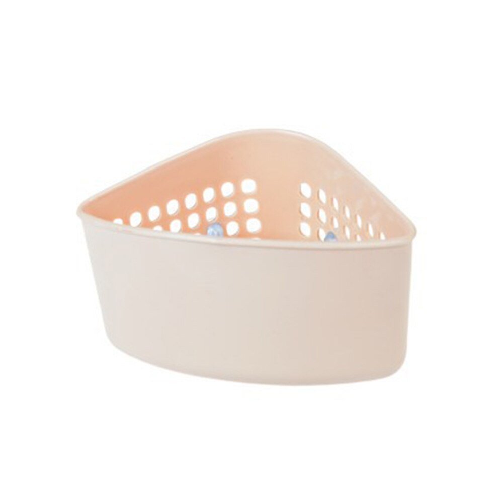 Multifunctional Corner Sink Drain Rack Shelf Suction Cup Sink Drain Basket Sponge Caddy Sink Holder Basket for Kitchen Bathroom: Light Grey