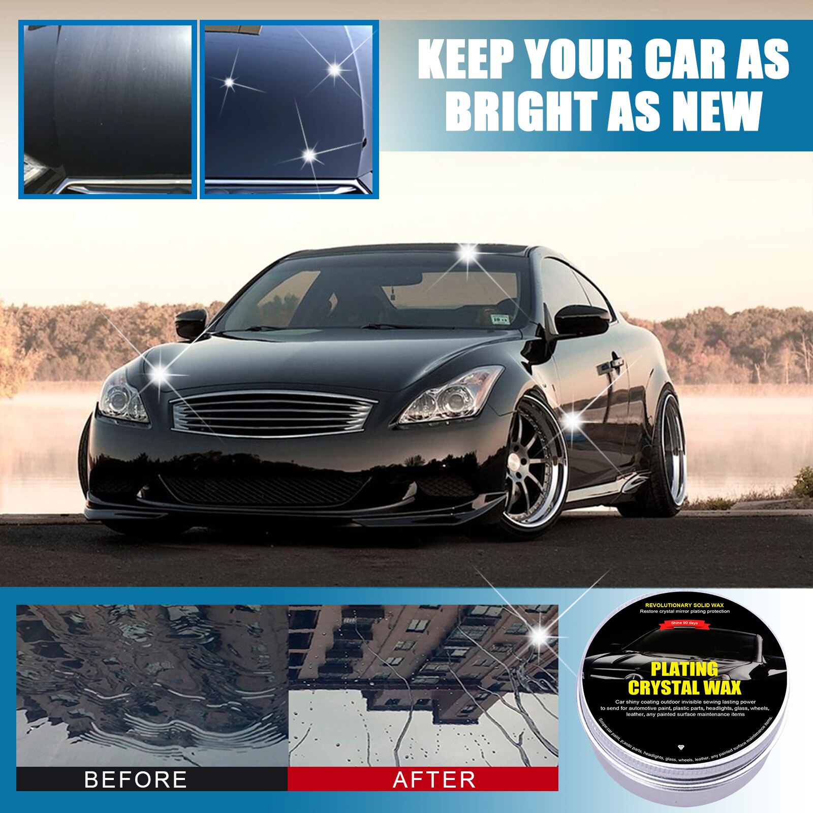 Auto Galvaniseren Crystal Coating Wax Waterdicht En Anti-Fouling Onderhoud Auto Wax Autolak Kras Reparatie Wax