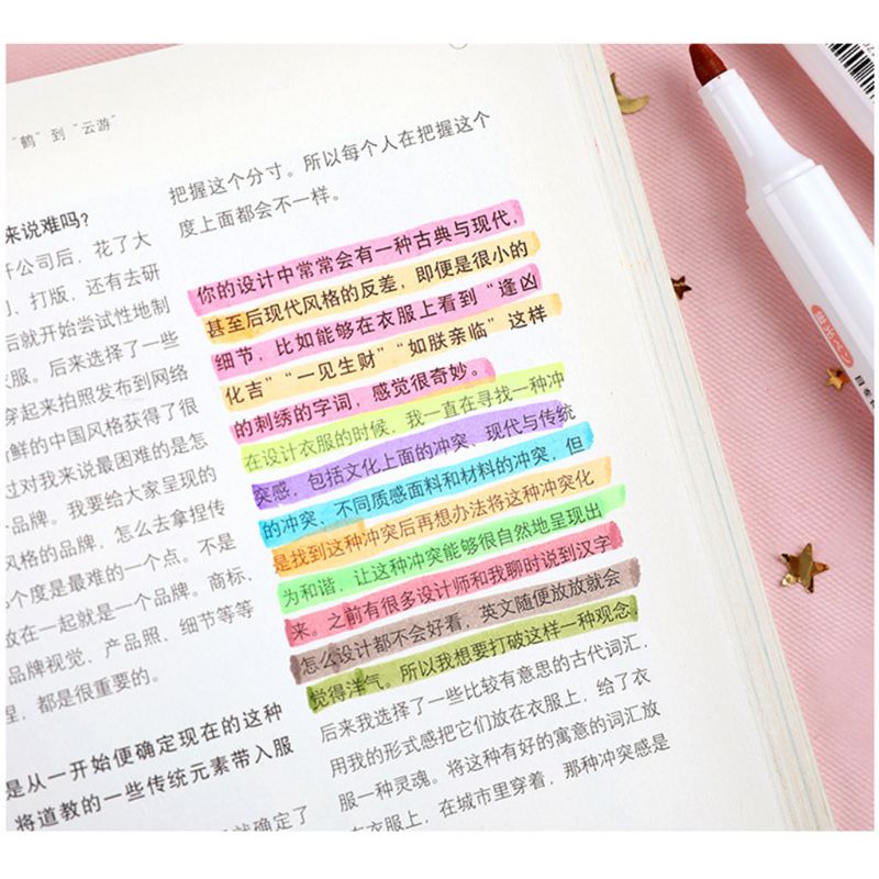 6 sztuk/zestaw zakreślacz pastelowe pisaki fluorescencyjne robić dziennikarstwa szkolne materiały biurowe