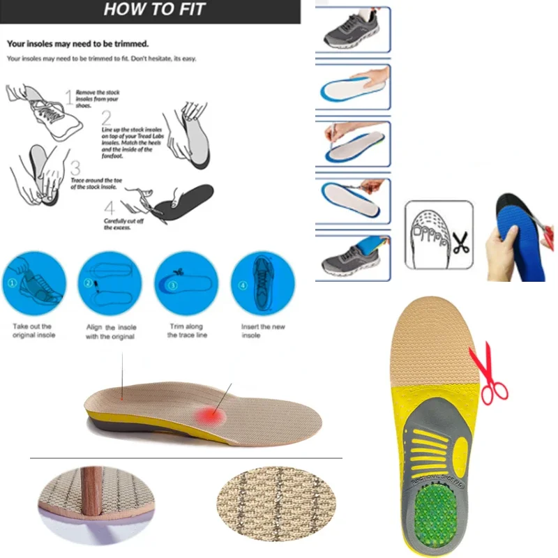 Premium Orthopedische Gel Inlegzolen Orthopedische Platte Voet Gezondheid Zool Pad Voor Schoenen Insert Steunzool Pad Voor Fasciitis Plantaris Unisex