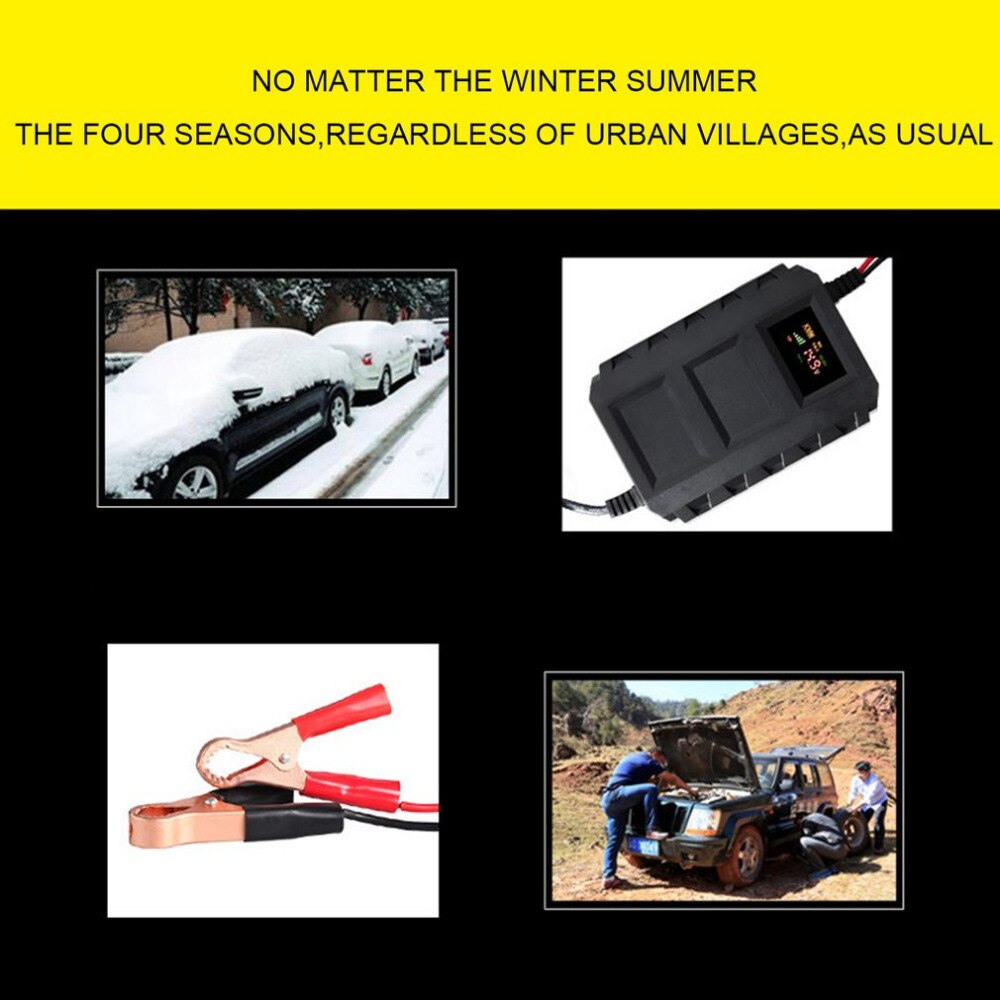 12V Intelligent Battery Charger LED Digital Display Fast 20A Lead Acid Battery Charger EU/US For Automobile Car Motorcycle
