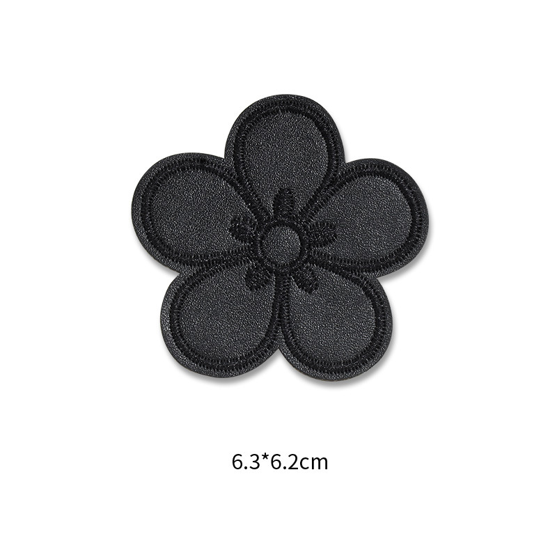 Parche negro autoadhesivo sin costura para chaqueta de plumón, ropa de cuero, bolsas de reparación de alta gama, parche de tela con patrón de decoración de agujeros