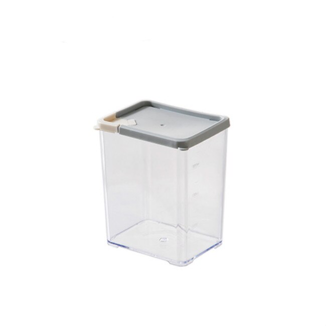Transparent large-capacity storage tank household kitchen food storage box square stack of grains and grains sealed cans ZP32516: 800ML