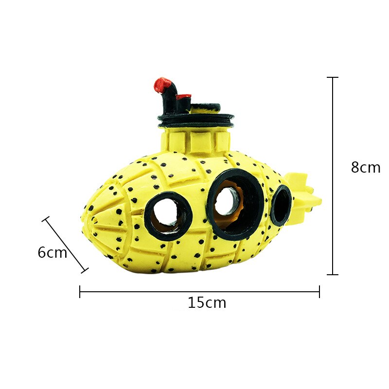 Fish Tank Decoration Landscaping Fish Hiding Submarine Ornaments Can Be Plugged in Aerator Oxygen Supply Aquarium Accessories: Default Title