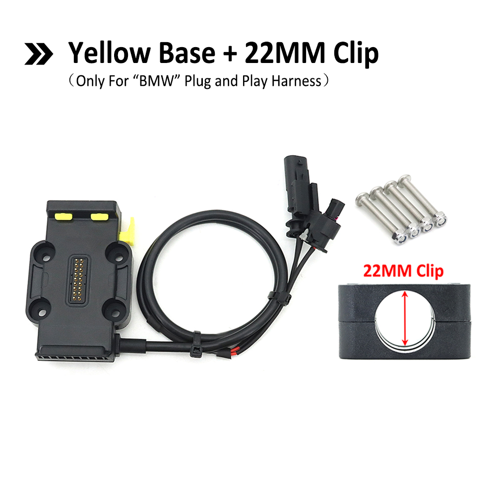 Voor Alle Bmw Motorfiets Draadloze Opladen 12/16/22Mm Roll Bar Telefoon Navigatie Beugel Base R1250GS R1150GS f750GS F850GS R1200GS: APRICOT