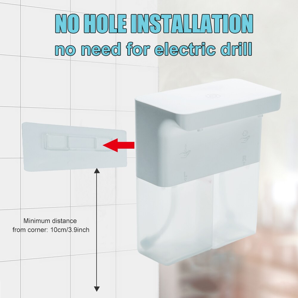 Soap Dispenser Automatic Infrared Sensor Liquid Foam Soap Dispenser Waterproof Volume Hand Disinfection Bathroom Hospital