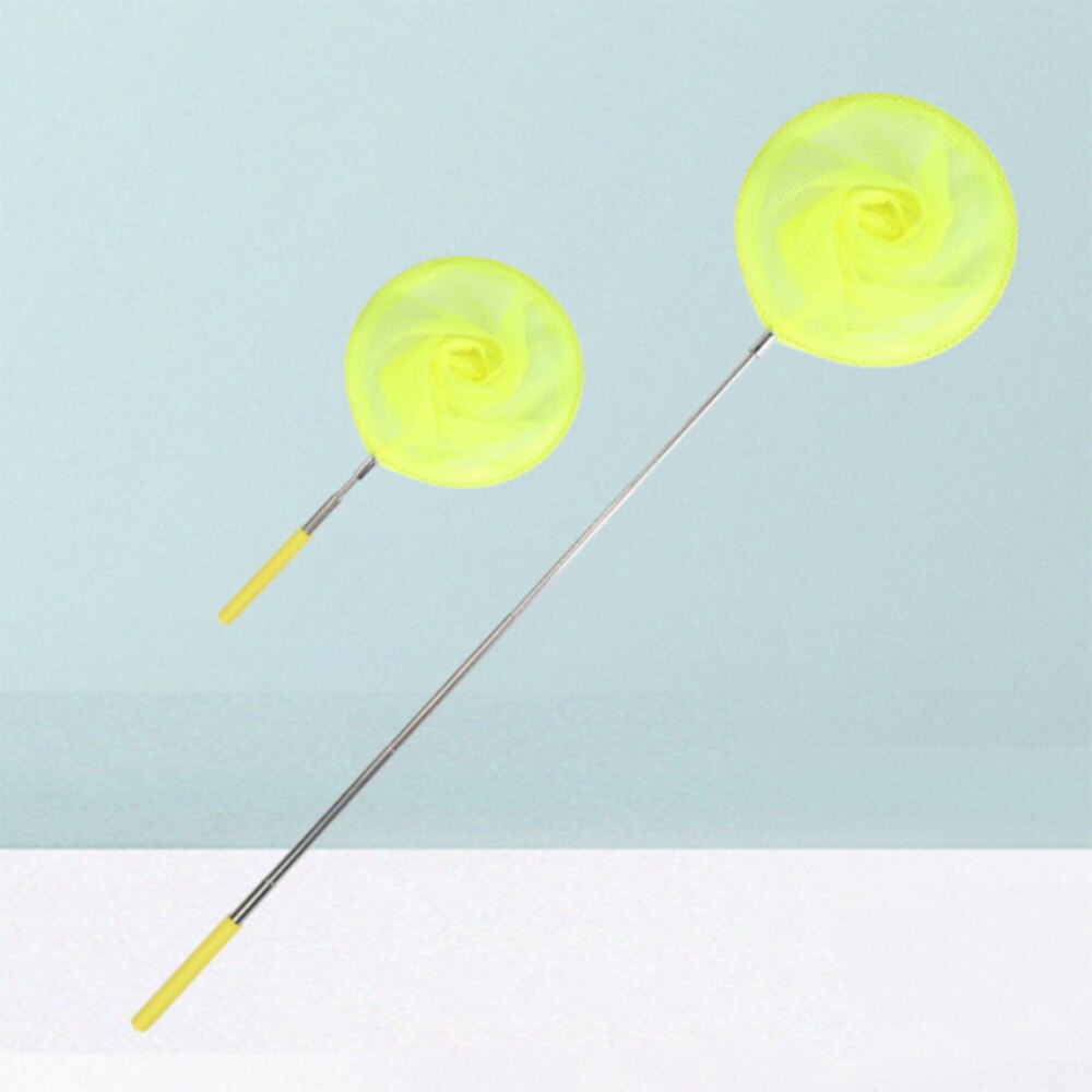 Retractable butterfly net set Insect catcher catching insects fish, caterpillars, ladybug nets, outdoor tools, non-slip handles: Yellow