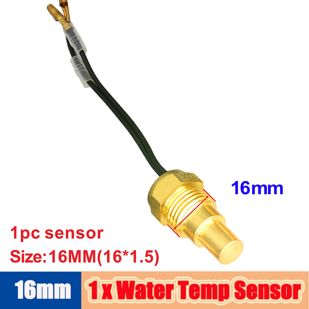 Medidor de temperatura automático con Sensor 1/8 NPT 52mm LED Digital indicador de temperatura de aceite/agua PSI prensa de aceite medidor negro apto para coche de gasolina: Marfíl