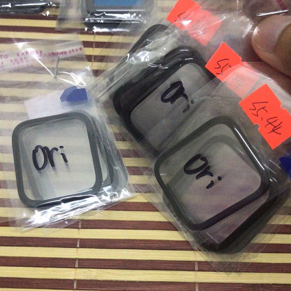 Original 38mm 40mm 42mm 44mm ytre glass for apple-watch-serien 1 2 3 4 5 6 lcd ytre skjermglass + rammefilm + reparasjonsverktøy