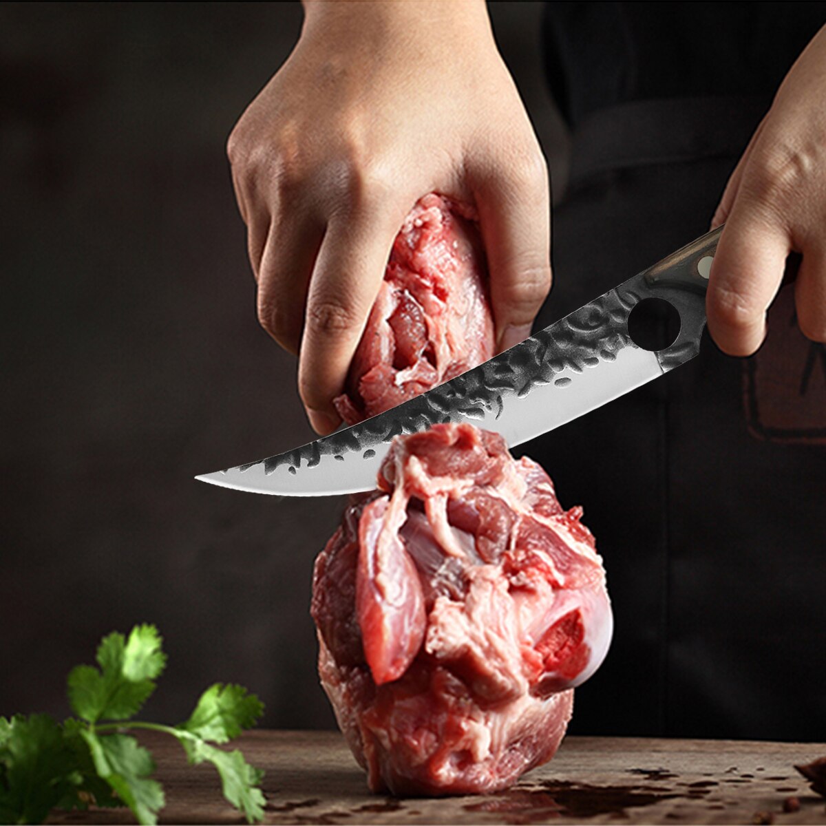 6Inch Professionele Gesmeed Uitbenen Mes Rvs Mes Keuken Snijden Messen Chef Slager Hakmes Fruit Mes