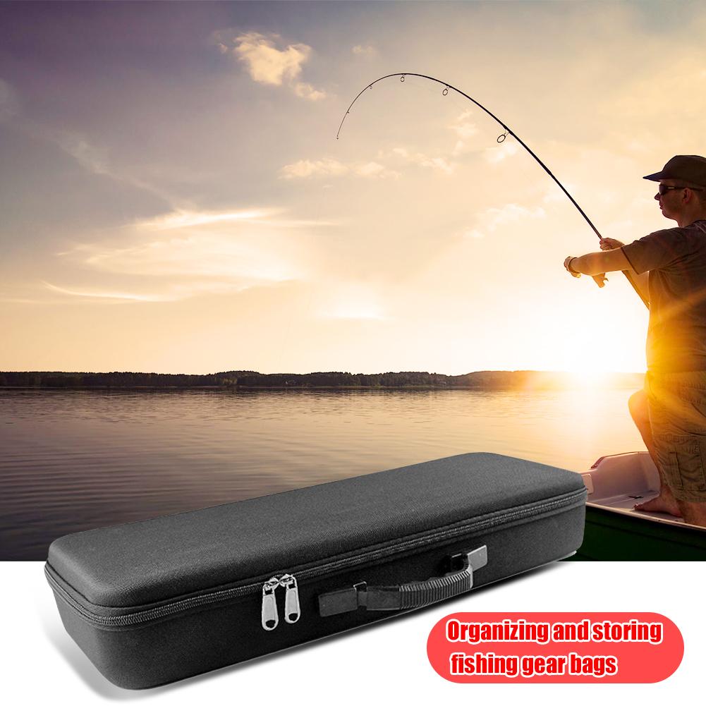 EVA Fishing Rod Bag Protective Case Cover Shockproof Hard Shell Fishing Rod Bag Outdoor Fishing Tackle Storage Bag Accessory