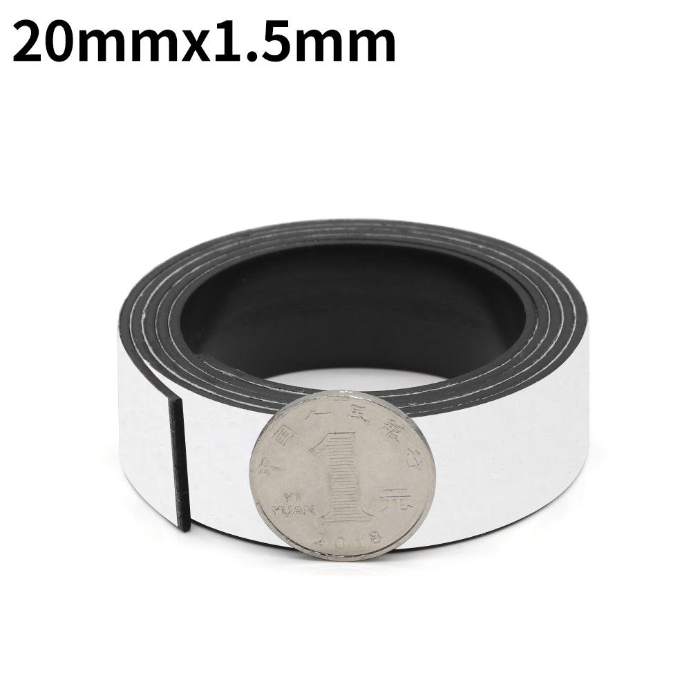 1 meter zelfklevende magneetstrip rubberen magneetband sterke flexibele magneetstrip voor koelkast fotoposters gratis snijden: green