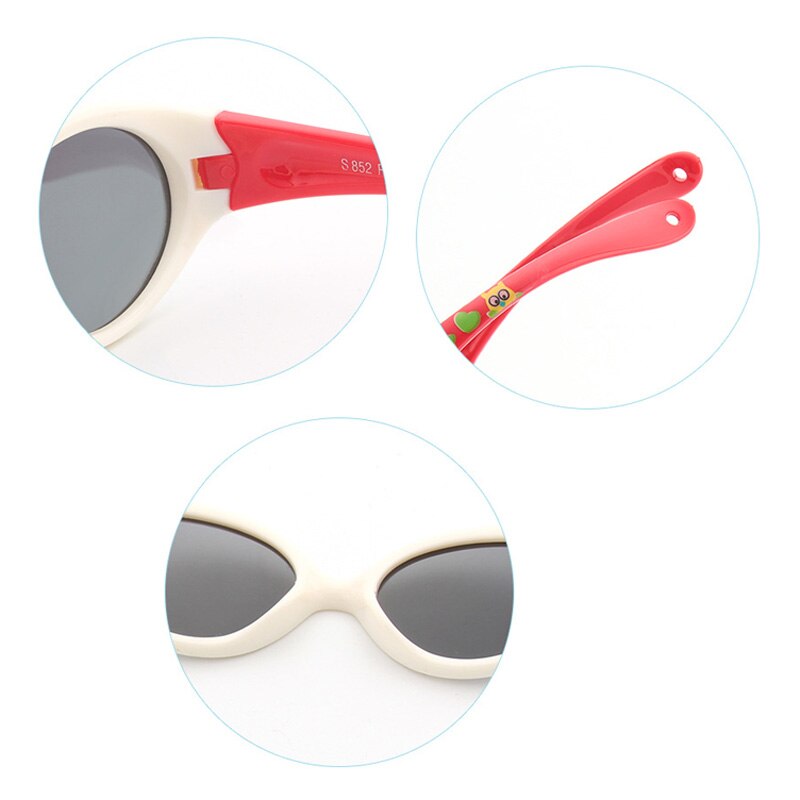 RIVBOS Baseball-Sonnenbrille für Kinder (Jungen und Mädchen), polarisiert, UV-Schutz, Fahrradbrille, Blau/Schwarz/YollDot-Blaugrüne Gläser, RYS007