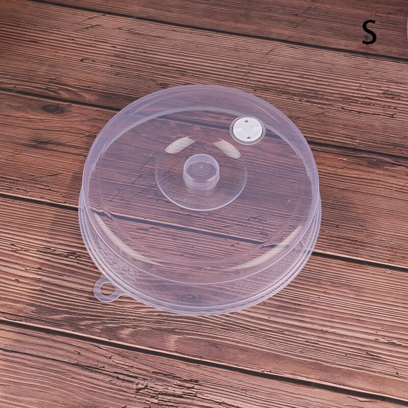 2 Sizes Plastic Microwave Food Cover Clear Lid Safe Vent Kitchen Tools Home Accessories: S