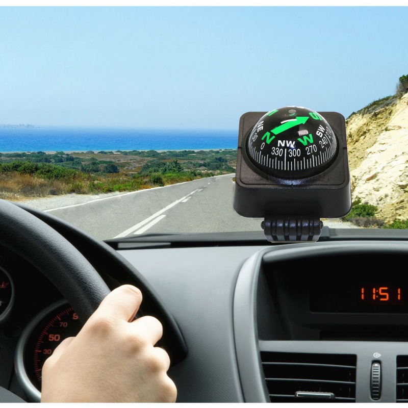 1Pc Verstelbare Navigatie Dashboard Auto Kompas Fietsen Wandelen Richting Wijzend Gids Bal Voor Outdoor Auto Boot Truck