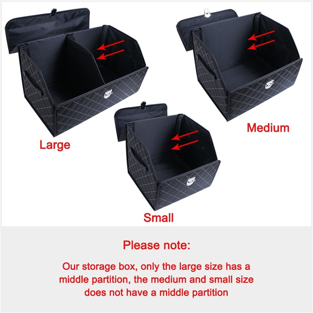 Boîte de rangement de coffre de voiture, grande capacité, sac de rangement d'outils multi-usage automobile, rangement pliable en cuir pour boîte de rangement d'urgence