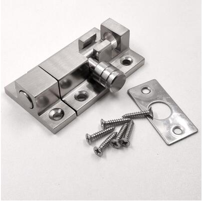 Thickening Surface Mounted Aluminum Alloy Door Bolt Lock Wooden Doors Anti-theft Doors and Windows Latch Locking: Solid aluminum alloy