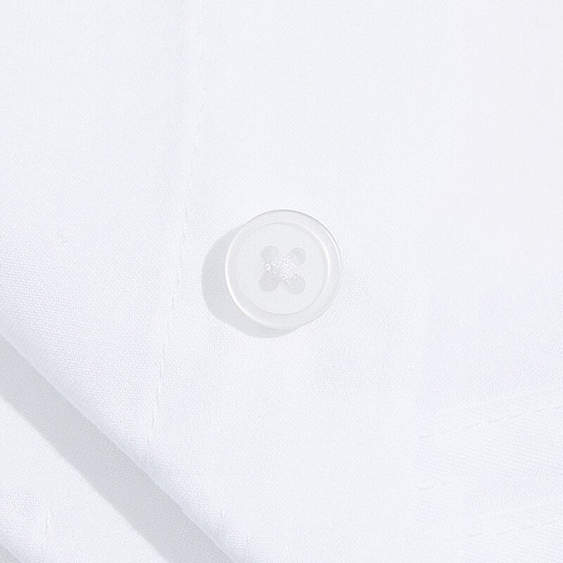 Herenoverhemden formele overhemden met gespkraag, katoenen overhemden, klassieke effen kleur, lange mouwen, zakelijke pakken, overhemden wit