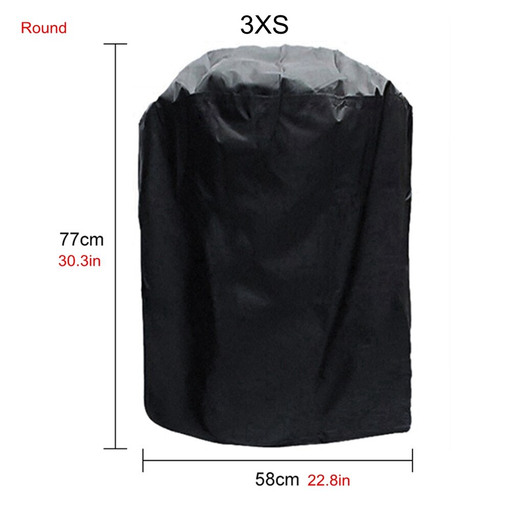 7 größen Schwarz Wasserdicht BBQ Abdeckung Grill Zubehör Grill Abdeckung Anti Staub Regen Gas Holzkohle Elektrische Grill Grill Abdeckung: 3XS