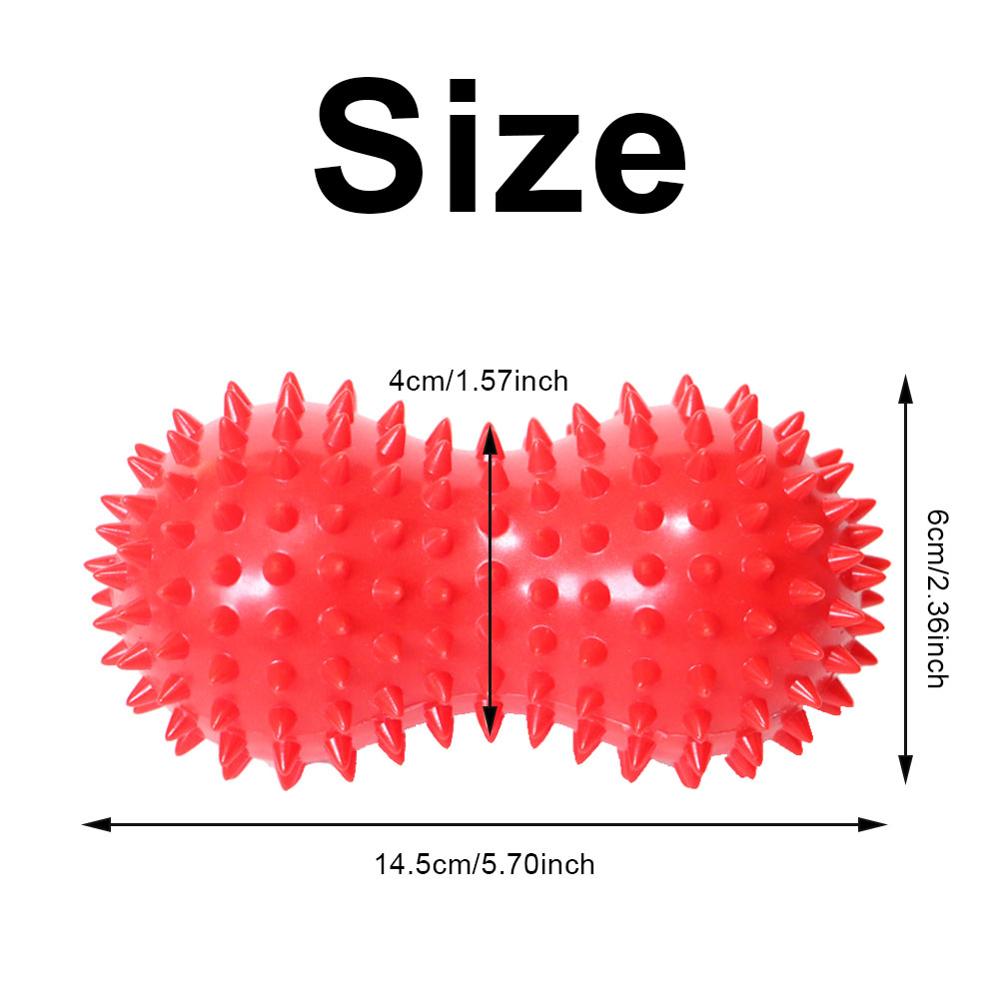 PVC Peanut Massage Ball Spiky Trigger Point Relief Muscle Pain Stress Sensory Ball Therapy Health Care Gym Muscle Relax Apparatu