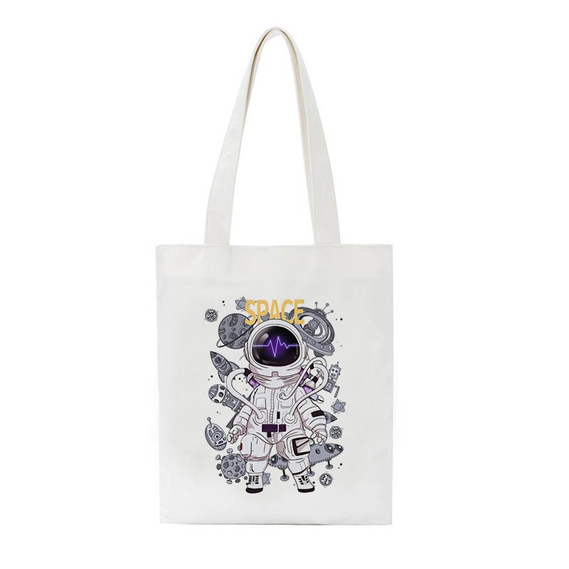 Corea Ulzzang montaña impresión de las mujeres bolso de la lona de las mujeres ocasionales bolsa de gran capacidad bandolera de dibujos animados Y2K las mujeres bolsas de compras: Bai06