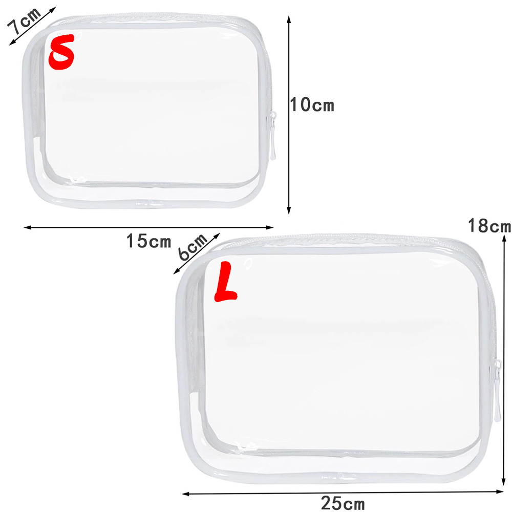 PVC Transparent Waterproof Makeup Bag Small Large Clear Cosmetic Bags Portable Travel Toiletry Wash Organizer Case Storage Pouch: Brown