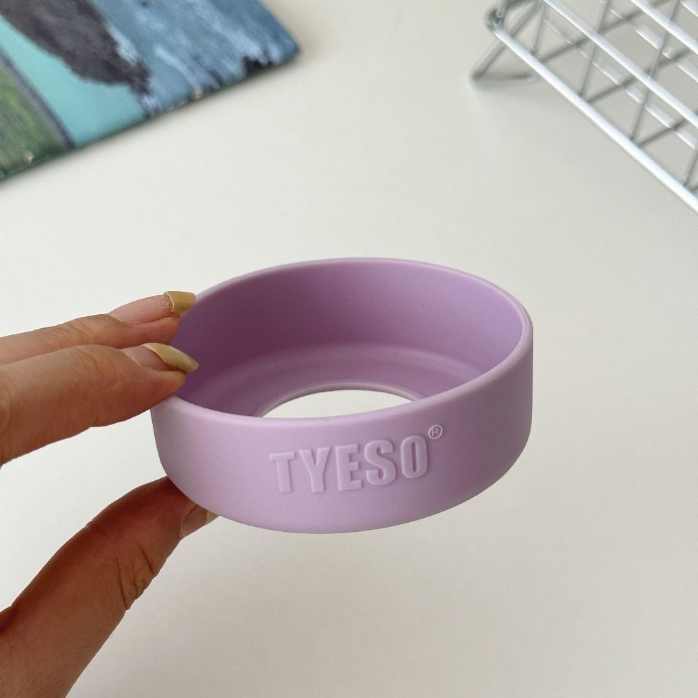 1Pcs Universal Silicone Anti Slip Bottom Cover for Tyeso Water Bottle Bottom Sleeve Cover Water Bottle 71mm to 77mm Diameter: Light Grey