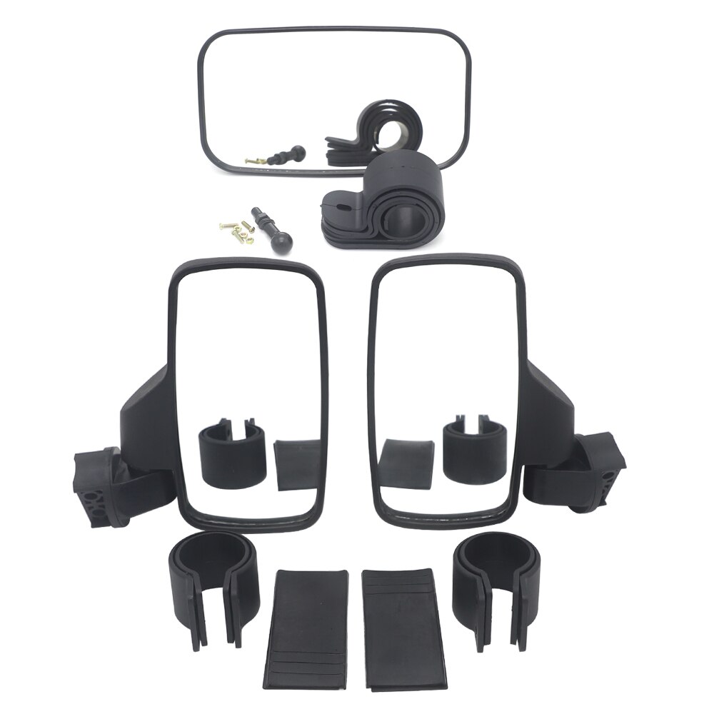 Utv bakspejl stødsikker sidespejle tilbehør w / 1.75 &quot; 2 &quot; rullebure til can am til polaris rzr 800 900 1000 til yamaha