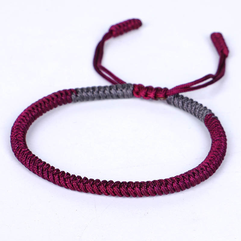 Handgefertigtes Knoten-Seil-Armbinde, tibetisch-buddhistischer Glücksbringer, tibetische Armbänder und Armreifen für Frauen und Männer,: Antikes Kupfer überzogen