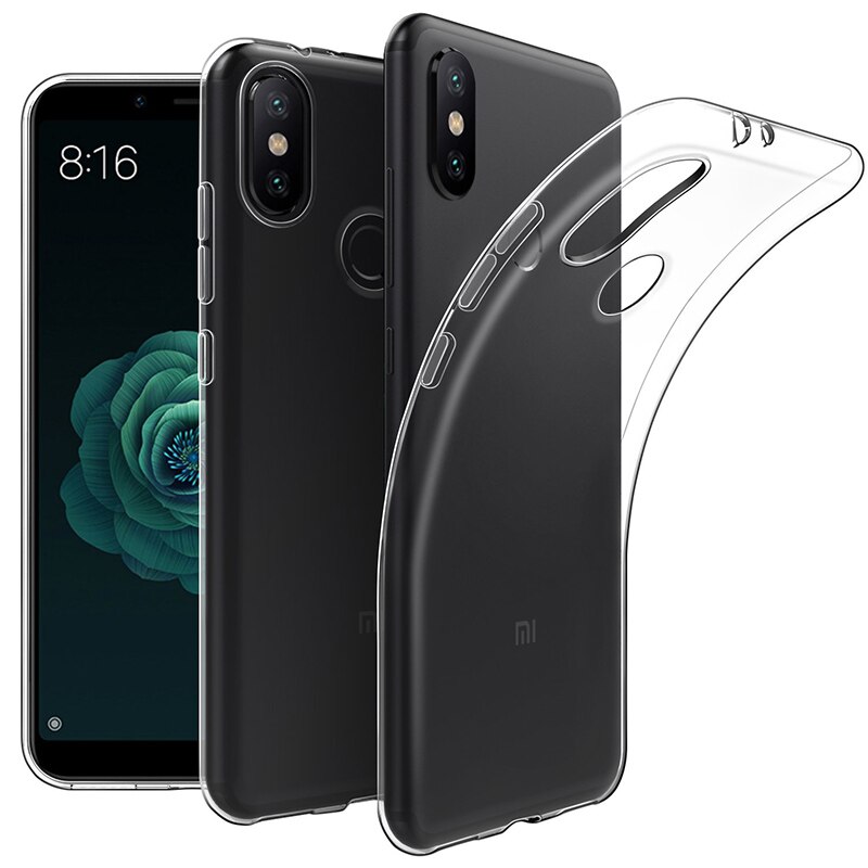 Custodia in Silicone trasparente per Xiaomi Mi A2/A2 Lite TPU Cover posteriore morbida trasparente per cellulare Redmi A2Lite MiA2 MiA2Lite borsa RedmiA2