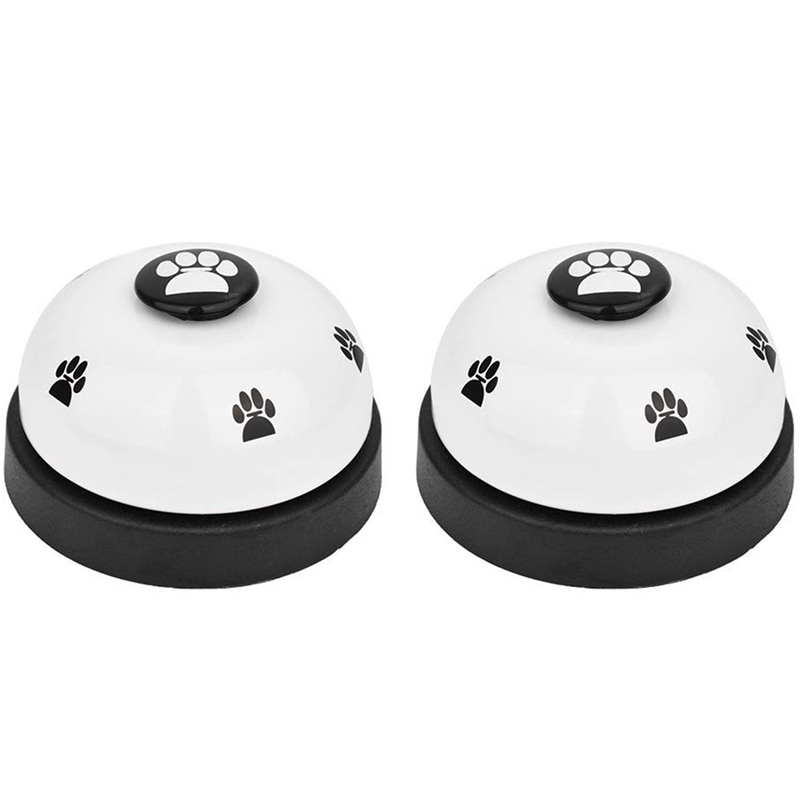 Pet bell , 2 pack metal bell hund træning med skridsikker gummibund hund dørklokke til potte træning klar ring pet værktøj comm: Default Title
