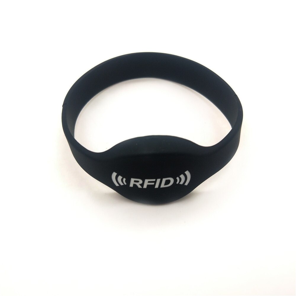 1PCS 125KHZ EM4305 Writable RFID Duplicator Rewritable Copy Clone Blank Card Wristband Bracelet Access Control: Black