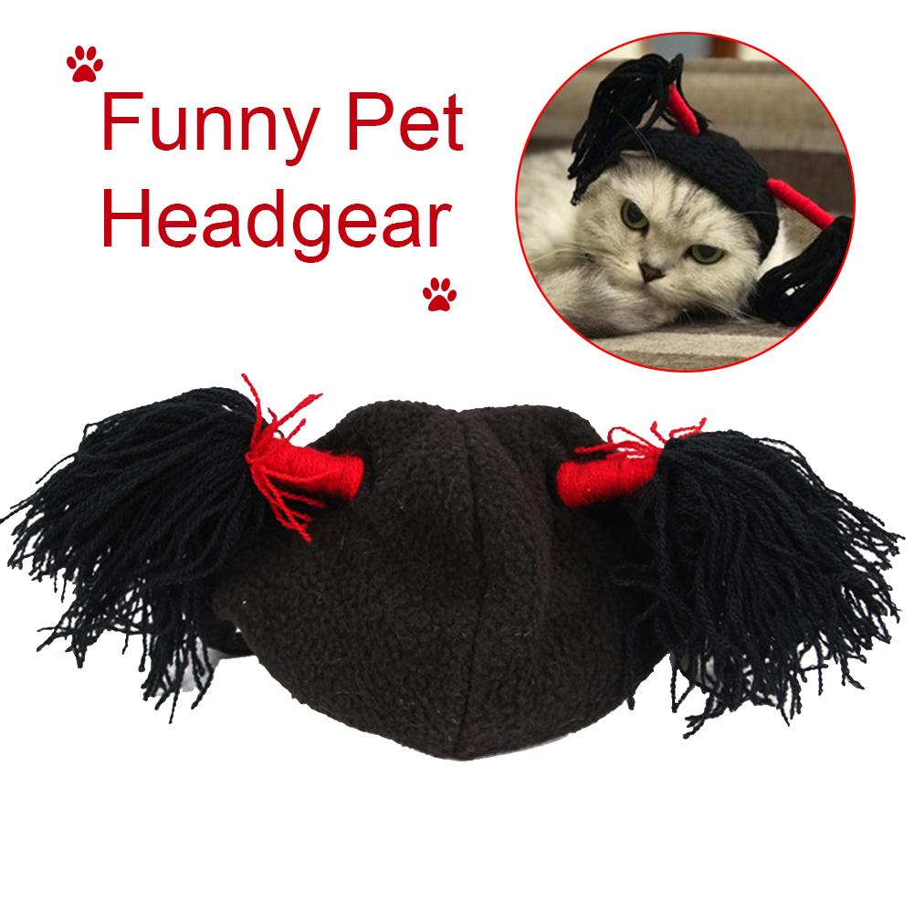 Funny Pet Cat Wig for Cats and Dogs Pet Head Costume Funny Pet Dog Cat Costume Pet Clothing Accessories