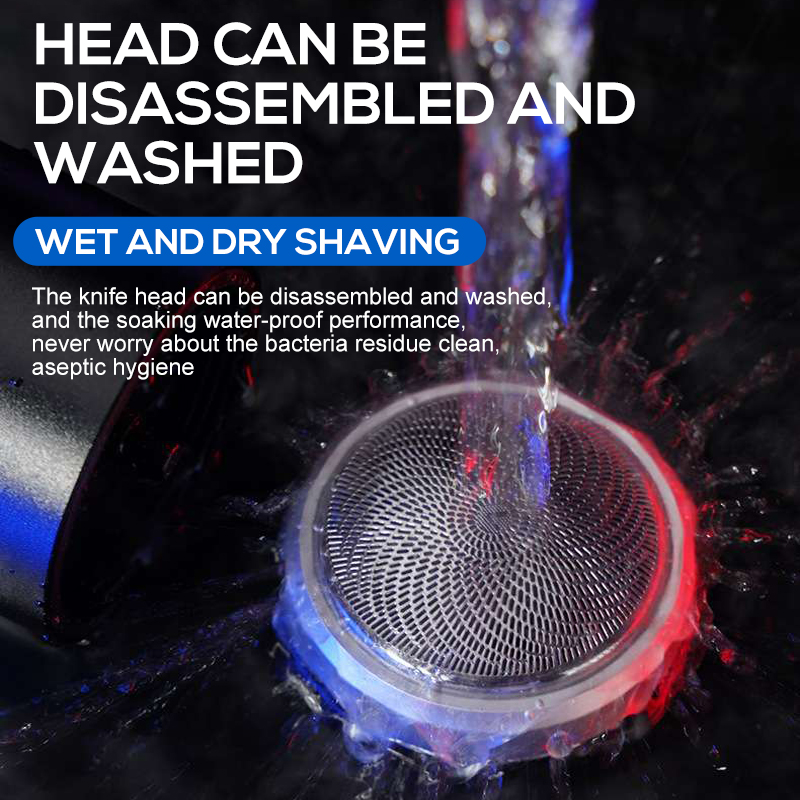 Il rasoio elettrico da uomo è facile da smontare e pulire, e il Schermo di alimentazione a portato può essere trasportato facilmente e facilmente.