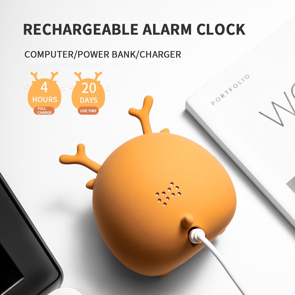 Sveglia multifunzione intelligente elfo cartone animato controllo vocale creativo portato orologio dormitorio regalo studente comodino multifunzionale