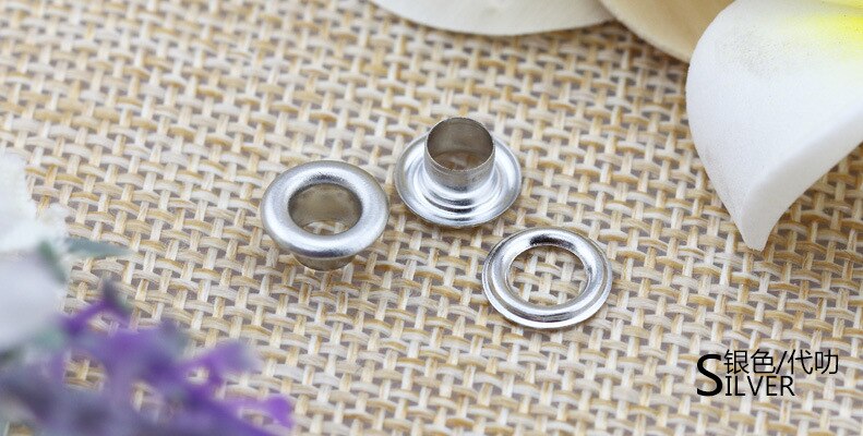 2# 5.5mm binnenmaat ronde ringen, ringen van ijzer voor tassen, kleding, schoenen, doe-het-zelf metalen accessoires, 200 stuks/partij