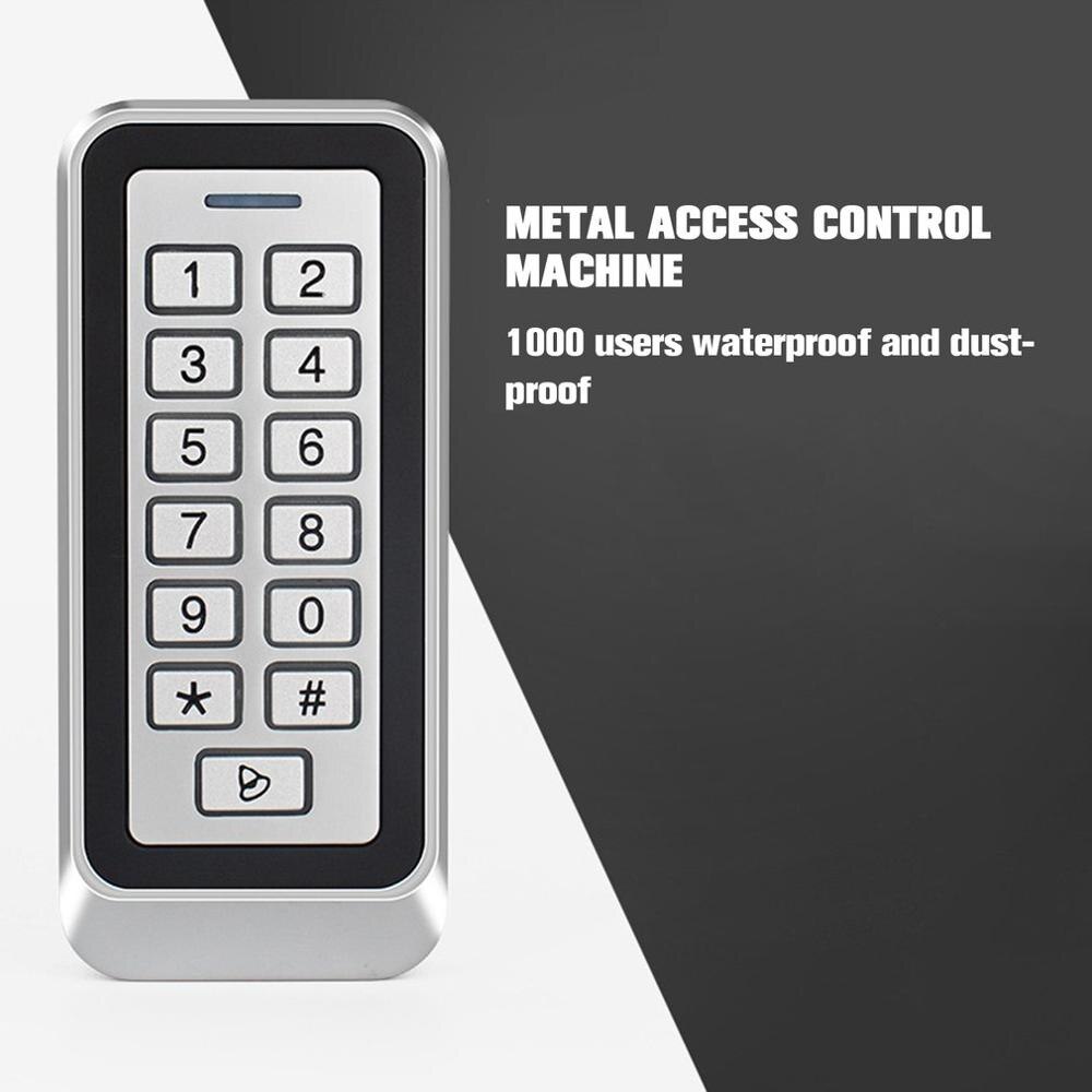 1 Pcs Metal Waterproof Access Control Machine Metal Drawing On The Surface Waterproof And Dustproof Backlight Button