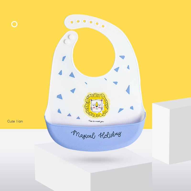 Baberos de bebé de dibujos animados impermeables de silicona para niños, niñas, niños, niño bebé alimentar cosas accesorios babero ajustable: 06