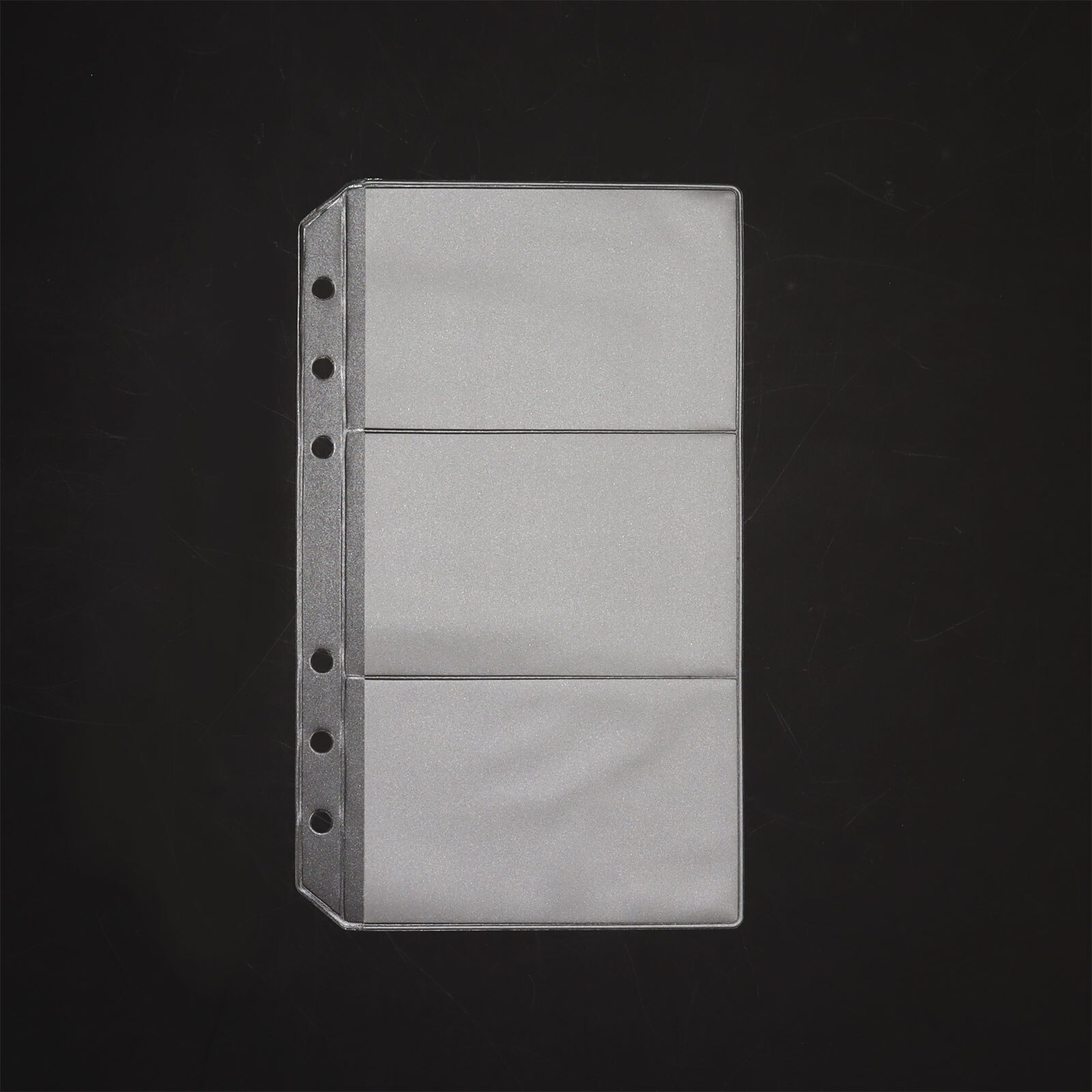 10PCS Plastic A5 Ring Binder Inserts Refill Pocket 6 ring Binder A5 A6 Sleeves Binder Pocket with Zipper: A6 Size A 10pcs