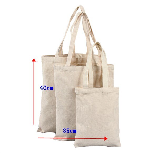 Women Men Reusable Shopping Bag Large Folding Tote Unisex Blank DIY Original Eco Foldable Cotton Bags Canvas Handbag: Khaki