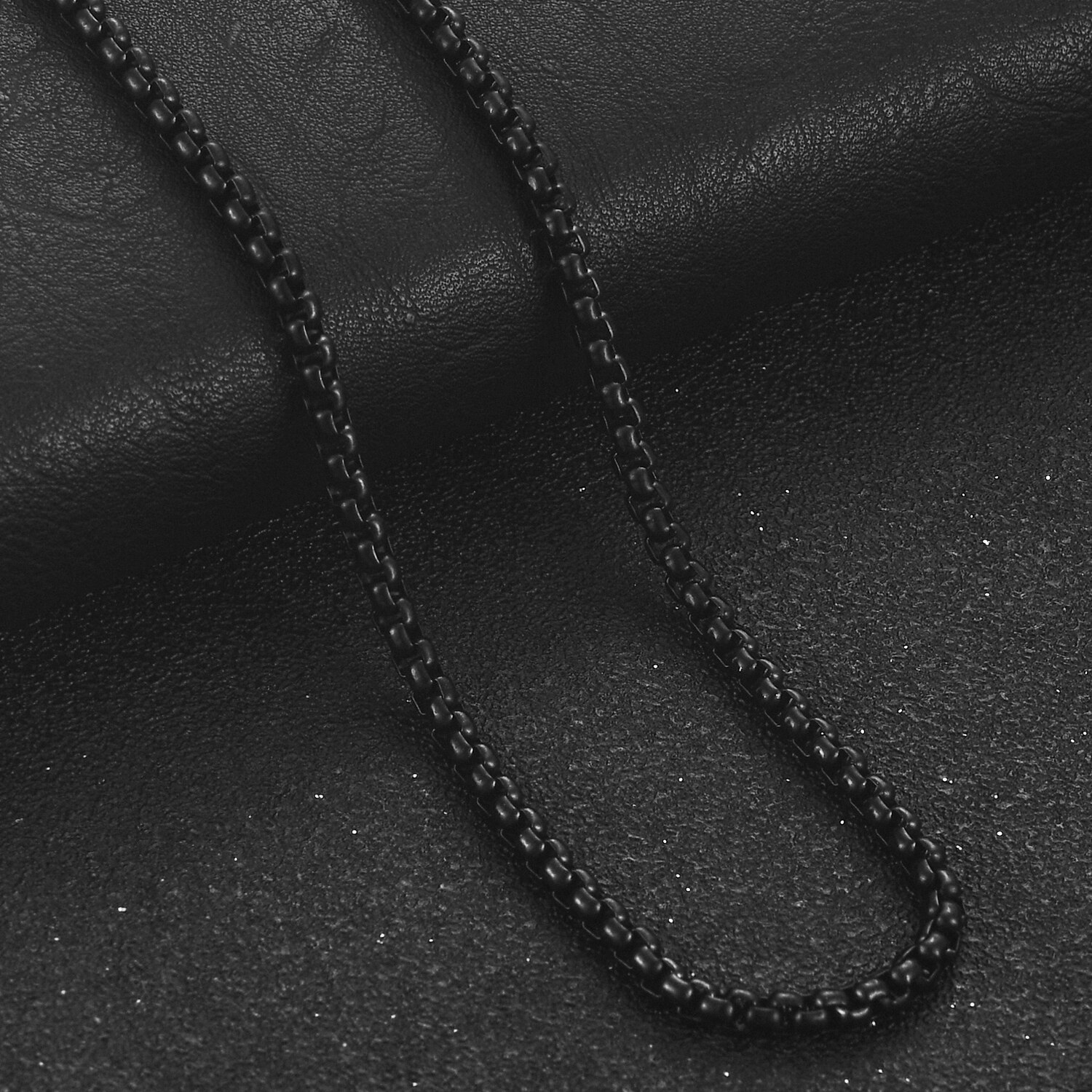 2/3/4/5mm Black Stainless Steel Chain Men's Box Chain Ladies Necklace Jewelry Bracelet